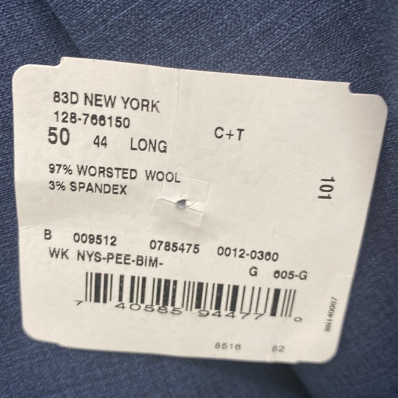 Walter Morton Suit Chicago Navy NWT Men’s - Picture 12 of 12